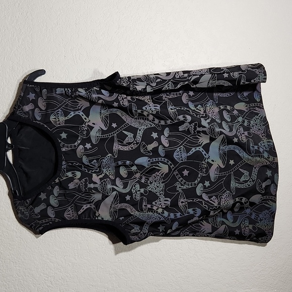 Mushroom Top Mens see measurements  Xs S Retro 70s 80s Vintage Sleeveless - Picture 1 of 7